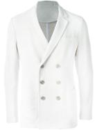 Giorgio Armani Double Breasted Blazer, Men's, Size: 50, Nude/neutrals, Cotton/linen/flax/viscose