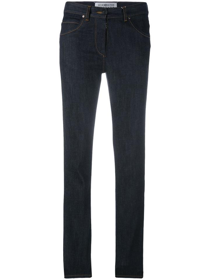 Maison Margiela Slim Fit Jeans, Women's, Size: 44, Blue, Cotton/spandex/elastane