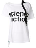 Maison Mihara Yasuhiro Suspender Off Shoulder T-shirt - White