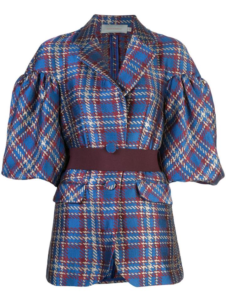 Silvia Tcherassi Dustin Checked Blazer - Blue
