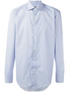 Canali Dot Print Shirt, Men's, Size: 39, Blue, Cotton
