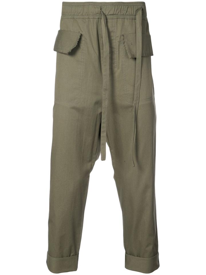 Damir Doma Drop Crotch Trousers - Green