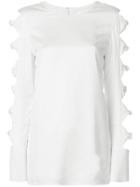 Victoria Victoria Beckham Knot Detail Sleeve Top - White