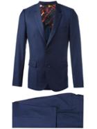 Paul Smith Flap Pockets Two-piece Suit, Men's, Size: 40, Blue, Wool/viscose