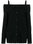Prada Off-the-shoulder Cardigan - Black
