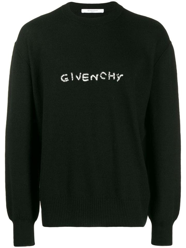 Givenchy Embroidered Logo Sweater - Black