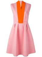 Msgm Sleeveless Pleated Dress, Women's, Size: 44, Pink/purple, Polyester/spandex/elastane/viscose