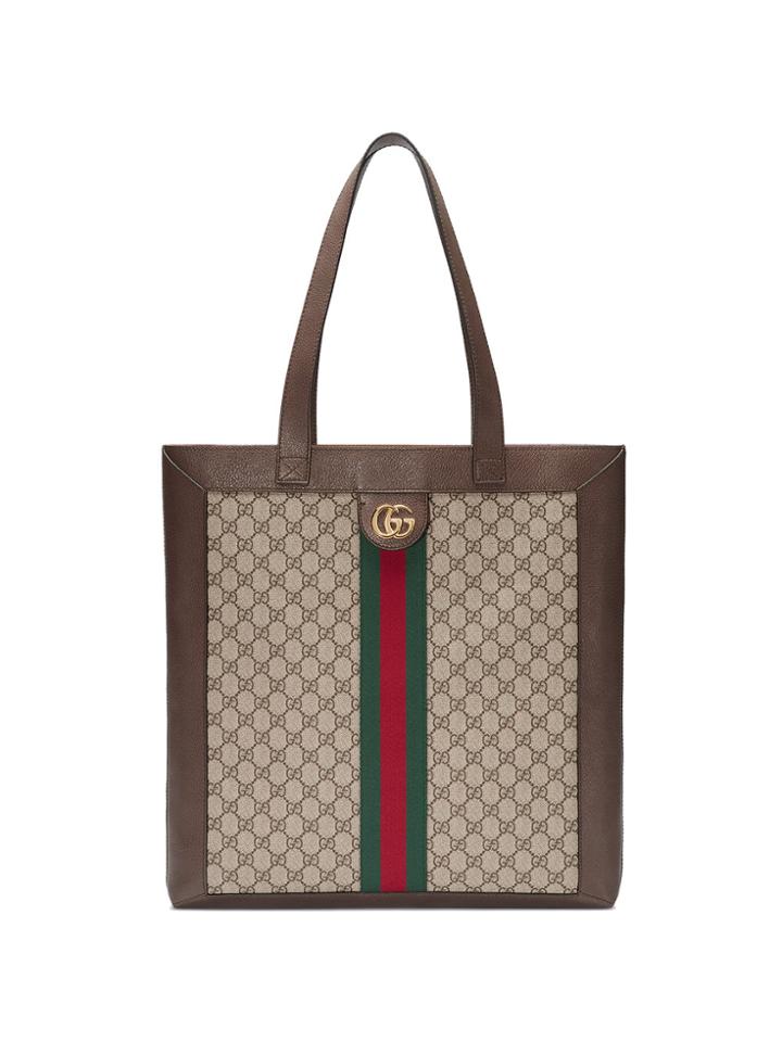 Gucci Ophidia Soft Gg Supreme Large Tote - Brown