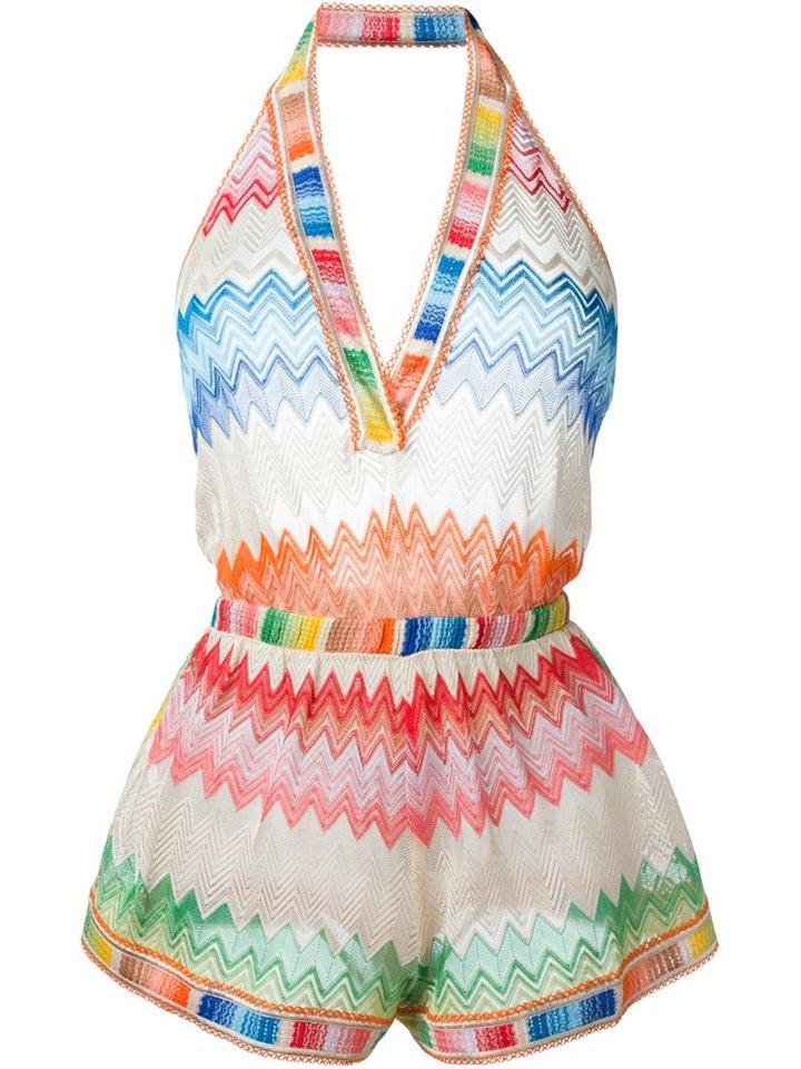 Missoni Zig Zag Knit Playsuit, Women's, Size: 42, Rayon
