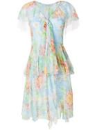 Blumarine Floral Midi Dress - Blue