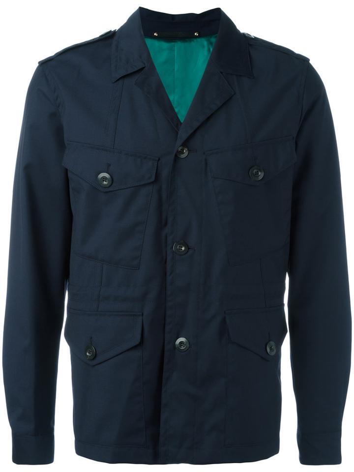 Paul Smith Military Jacket, Size: Medium, Blue, Wool/cupro