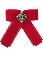 Gucci Grosgrain Bow Brooch - Red