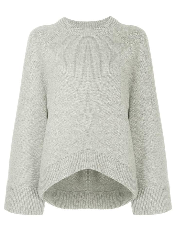 Tibi Round Neck Sweater - Grey