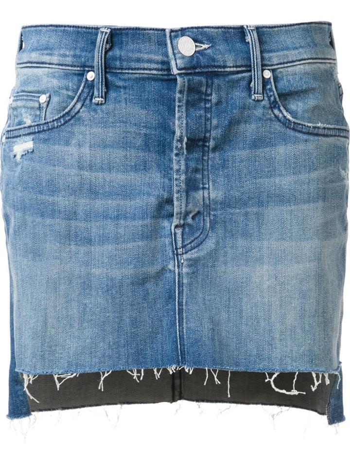 Mother 'step' Mini Skirt - Blue