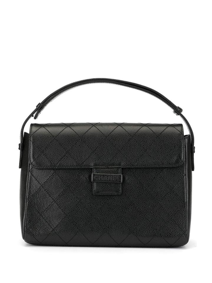Chanel Pre-owned Diamond Quilted Tote - Black