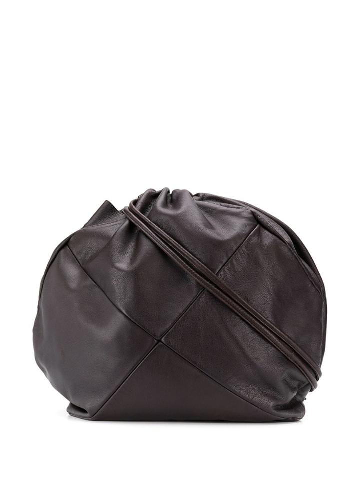 Giorgio Armani Vintage 1990's Panelled Bucket Bag - Brown