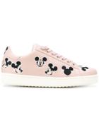 Moa Master Of Arts Mickey Embroidered Sneakers - Pink & Purple