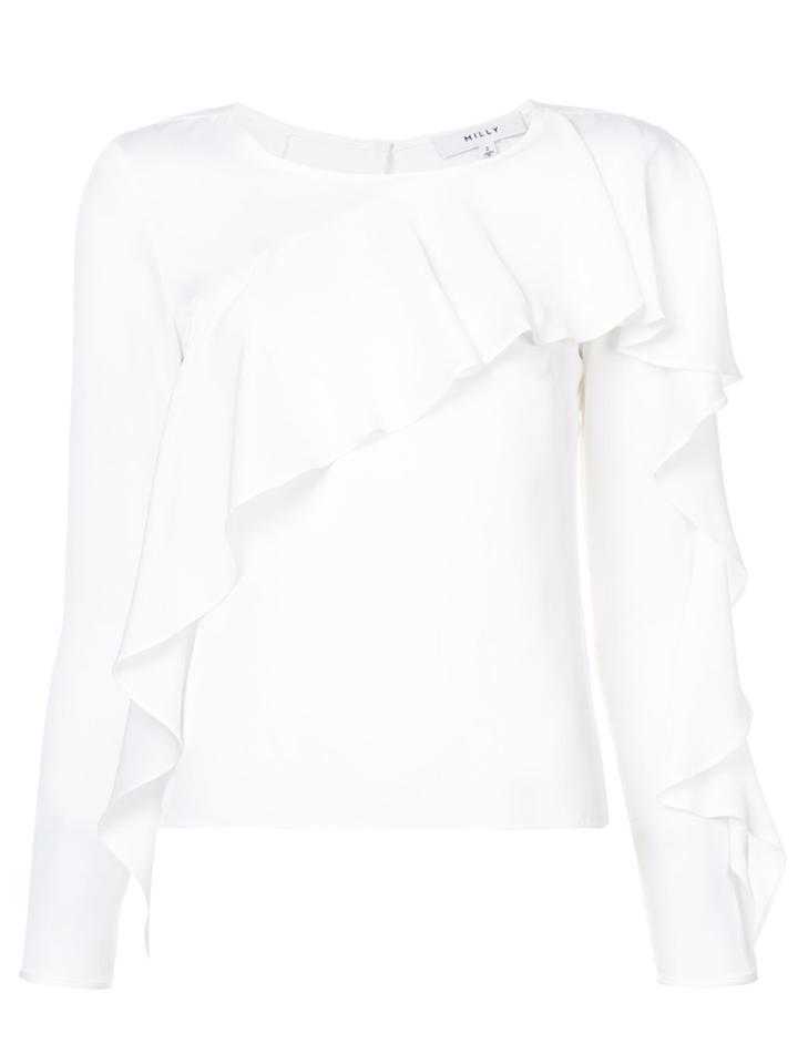 Milly Frill-trim Blouse - White