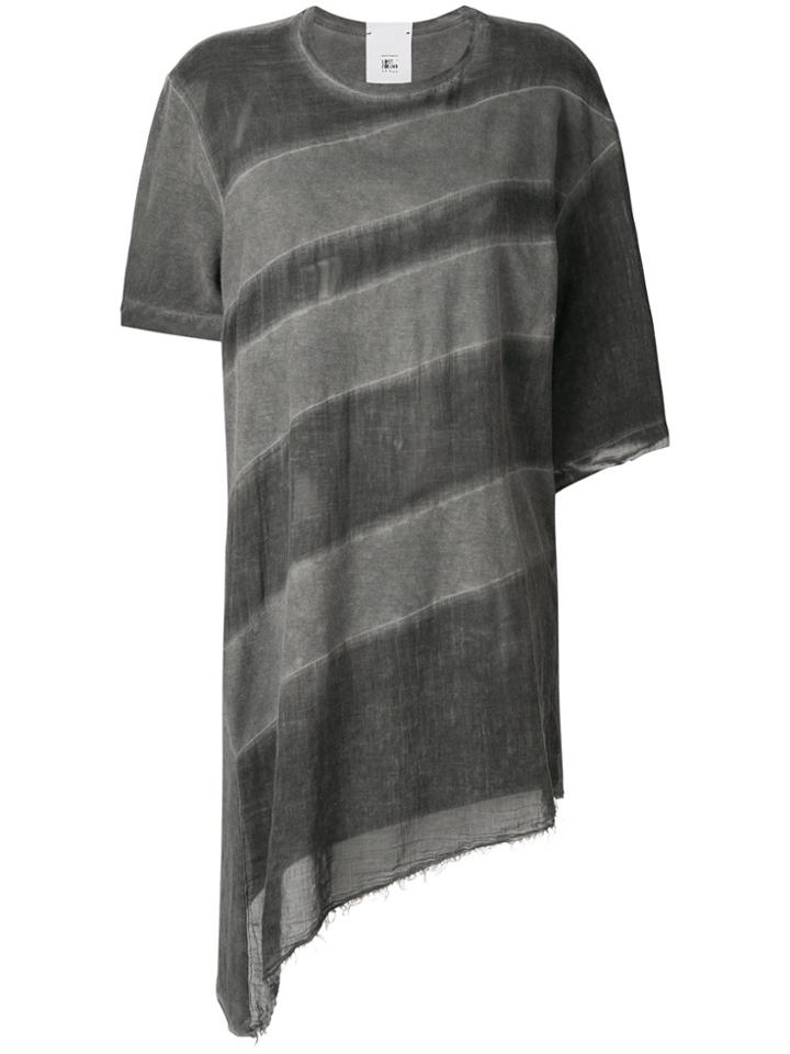 Lost & Found Ria Dunn Sheer Asymmetric T-shirt - Grey