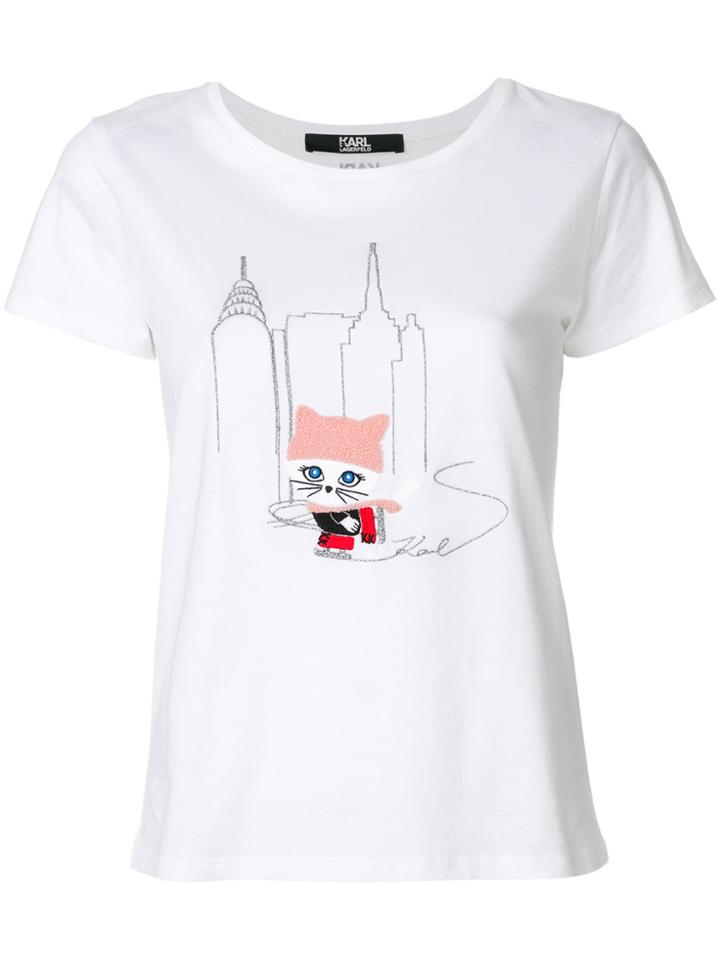 Karl Lagerfeld Choupette Skating T-shirt - White