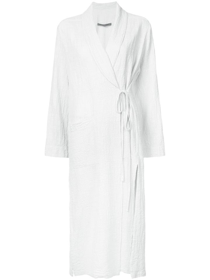 Raquel Allegra Robe Trench Coat - White