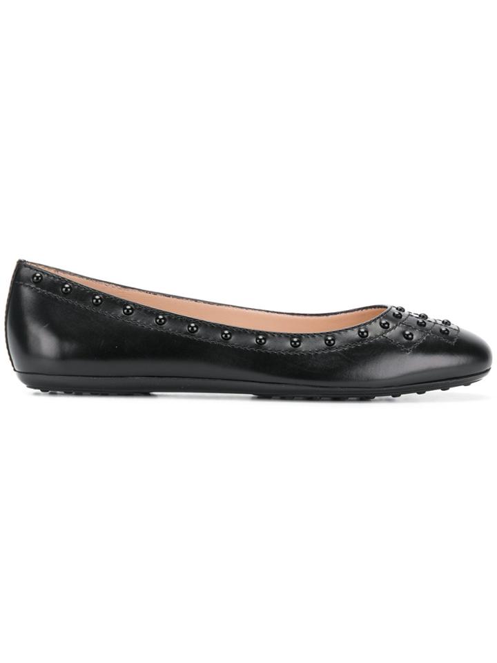 Tod's Gommino Stud Ballerinas - Black