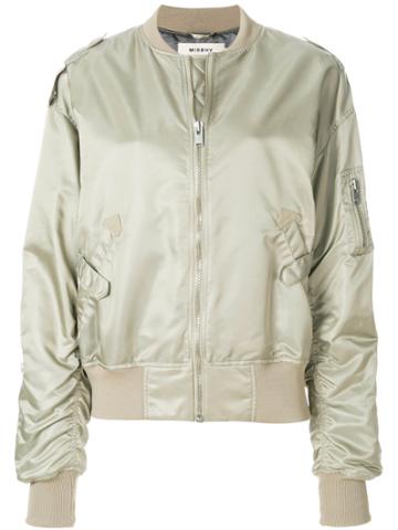 Misbhv Do You Still Think Of Me Bomber Jacket - Nude & Neutrals