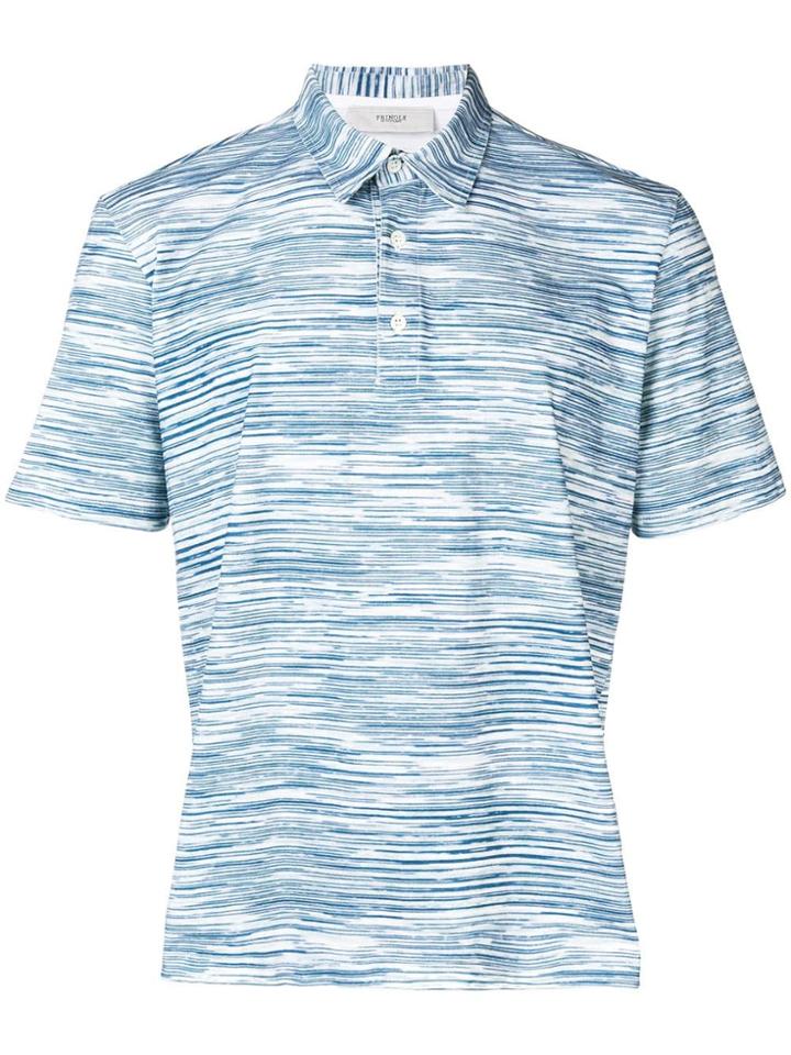 Pringle Of Scotland Space Dye Polo Shirt - Blue