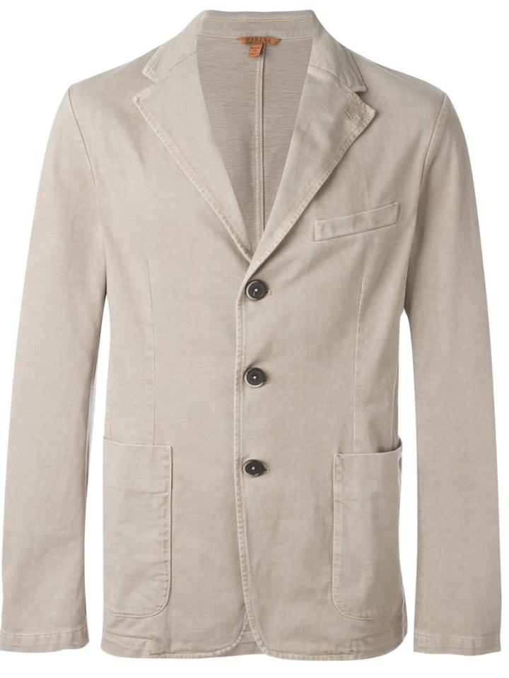 Barena Three Button Blazer, Men's, Size: 48, Nude/neutrals, Cotton