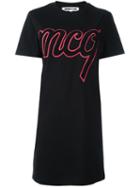 Mcq Alexander Mcqueen Logo Patch Sweatshirt Dress, Women's, Size: Medium, Black, Cotton