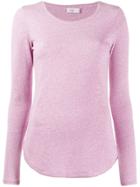 Closed Long-sleeve Fitted Top - Pink
