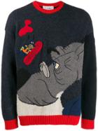Jc De Castelbajac Vintage Cartoon Knit Sweater - Blue
