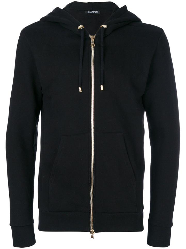 Balmain Tiger Print Hoodie - Black