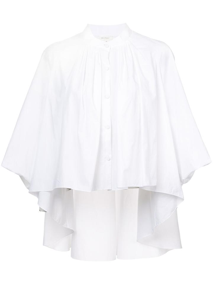 Delpozo Flared Asymmetric Top - White