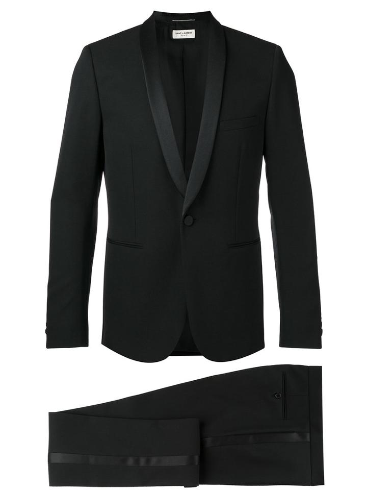 Saint Laurent Formal Suit, Men's, Size: 48, Black, Virgin Wool/silk