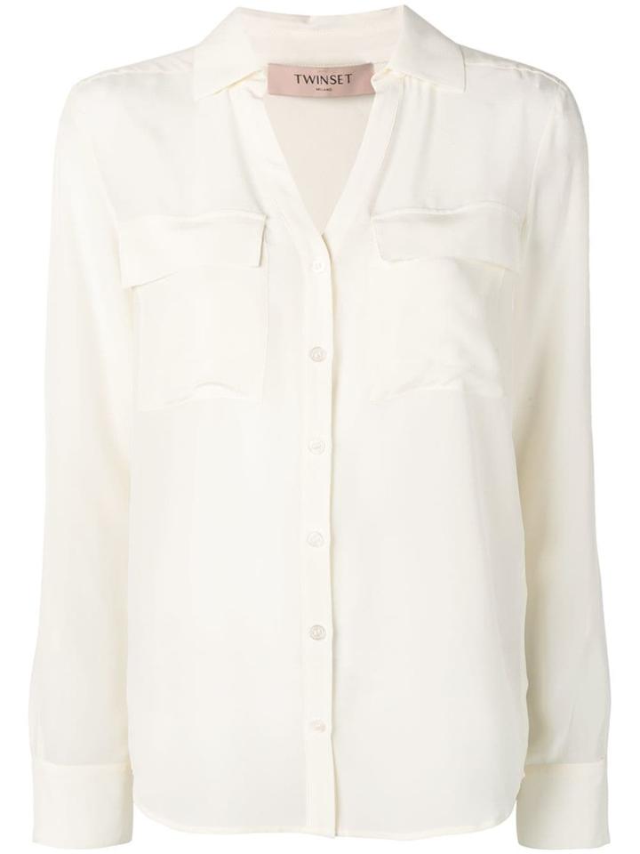 Twin-set Relaxed Button Up Shirt - White