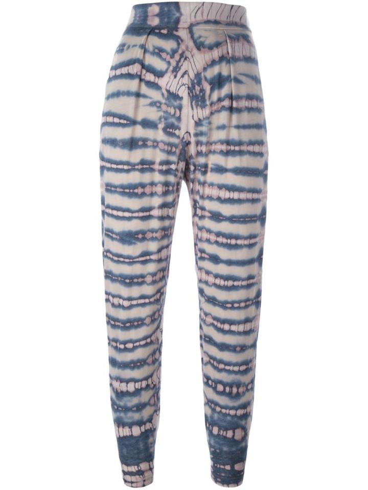 Raquel Allegra Tie-dye Print Trousers, Women's, Size: 0, Pink/purple, Cotton/polyester