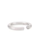Sauer Anel Spin Bold Em Ouro Branco E Diamante - Silver