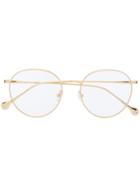 Salvatore Ferragamo Round Frame Glasses - Gold