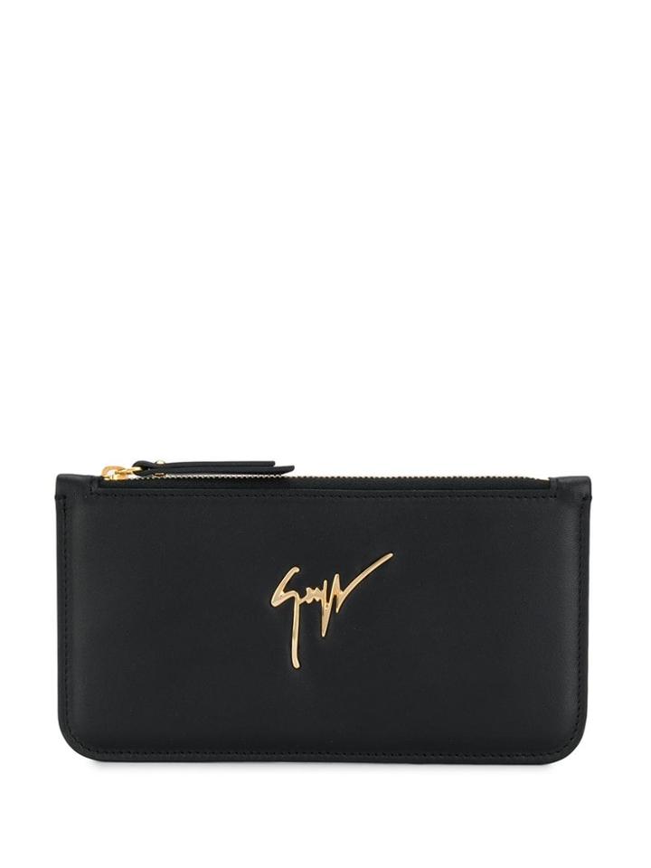 Giuseppe Zanotti Logo Plaque Wallet - Black