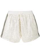 Ashish Sequin Embellished Shorts, Size: Large, Nude/neutrals, Cotton