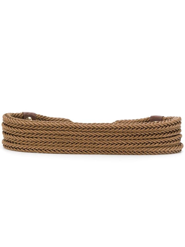 Max Mara Braided Belt - Brown