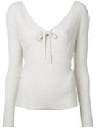 Muller Of Yoshiokubo Wrap Jumper, Women's, Size: 36, White, Cotton