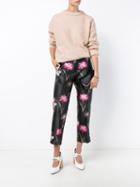 Rochas Cropped Floral Trousers