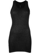 Isabel Benenato Rib Back Detail Tank, Women's, Size: 42, Black, Cotton/wool