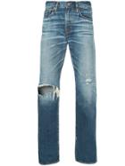Hysteric Glamour Distressed Straight Leg Trousers - Blue