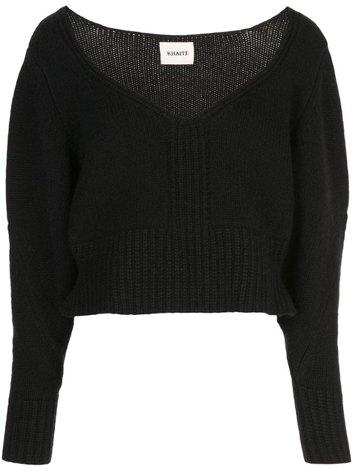 Khaite Cable Knit Jumper - Black
