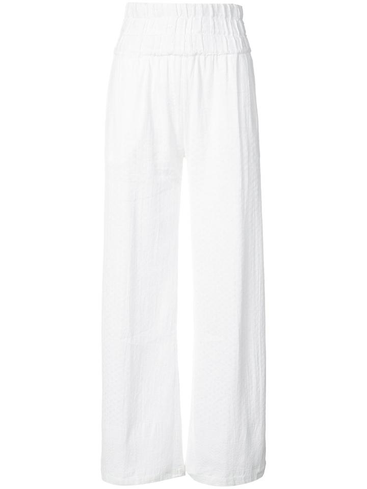 Cecilie Copenhagen - High-waisted Palazzo Pants - Women - Cotton - 2, White, Cotton