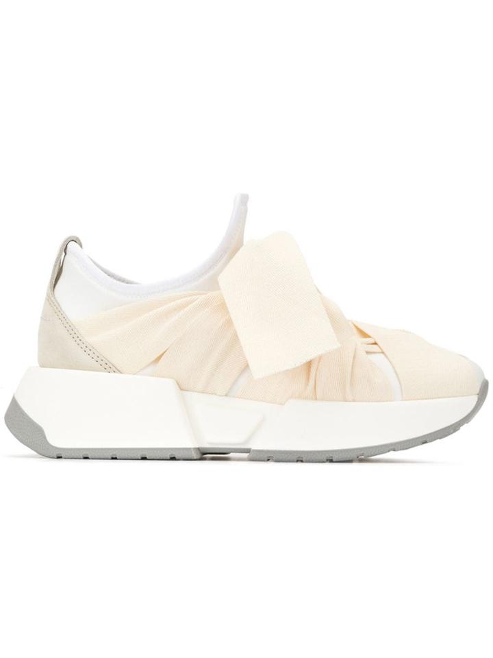 Mm6 Maison Margiela Bow Detail Trainers - White