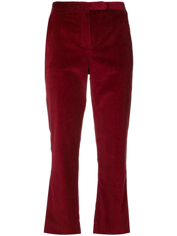 's Max Mara Corduroy Cropped Trousers - Red